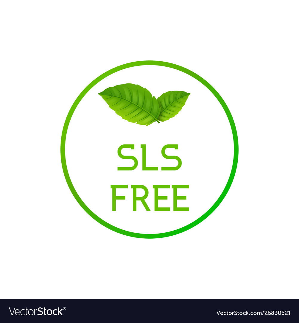 SLS free icon symbol, sulfate sles keratin free stamp symbol